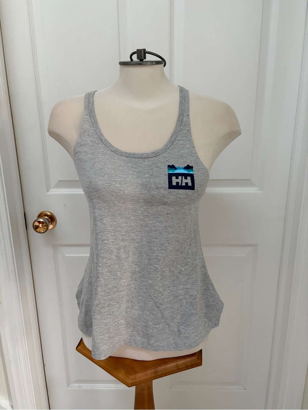 Helly Hansen Light Gray Scoop Neck Tank with Logo